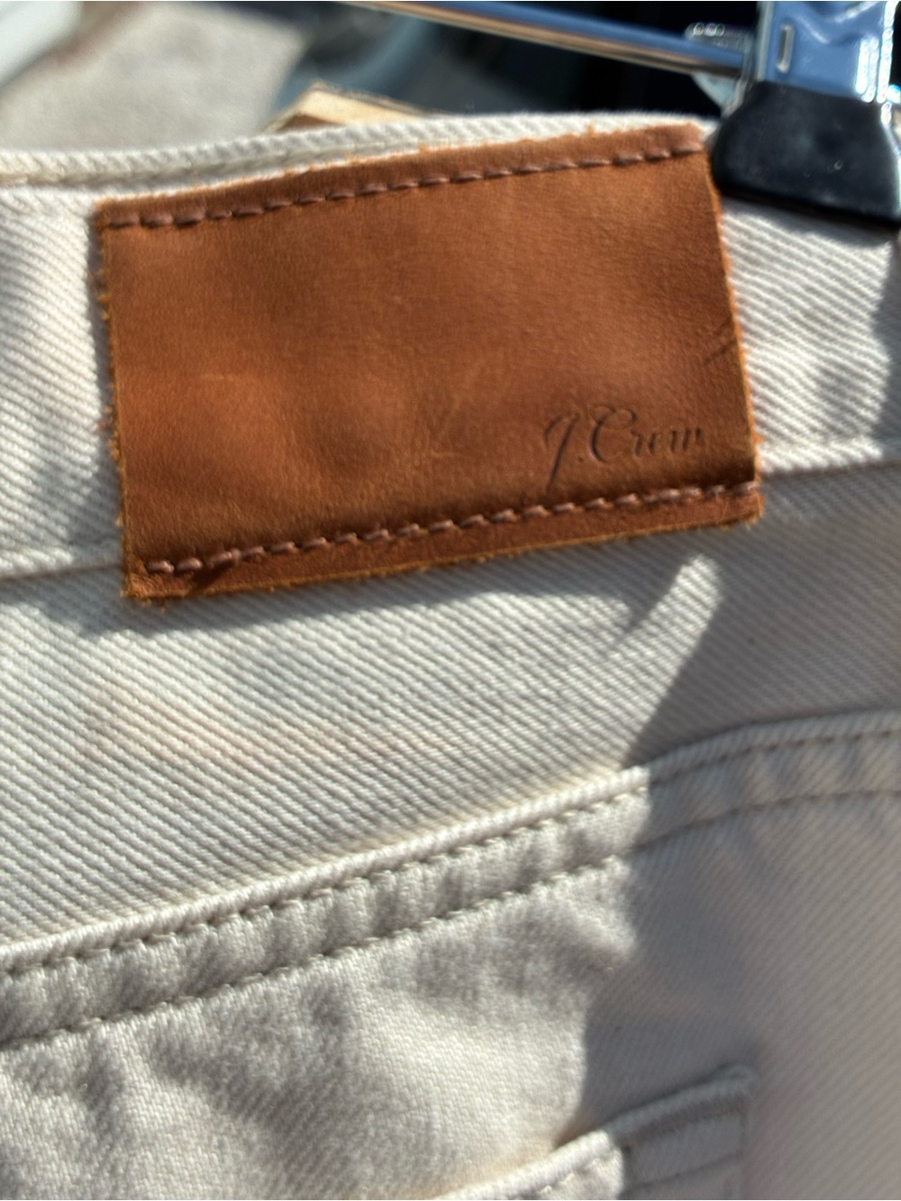 Crew Slouchy Boyfriend Jeans | Size 29 | Beige/Ecru | Gently Used - Picture 3 of 6